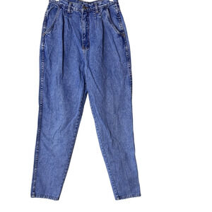 Vintage Women's Bill Blass Pleated High Waist Tapered Leg Mom Jeans